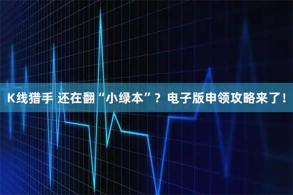 K线猎手 还在翻“小绿本”？电子版申领攻略来了！