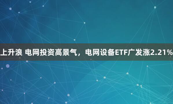 上升浪 电网投资高景气，电网设备ETF广发涨2.21%
