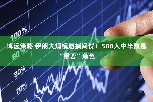 博远策略 伊朗大规模逮捕间谍！500人中半数是“重要”角色